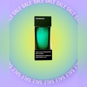 *sold* Starbucks holiday ornament 2022 ombré green keychain shot glass